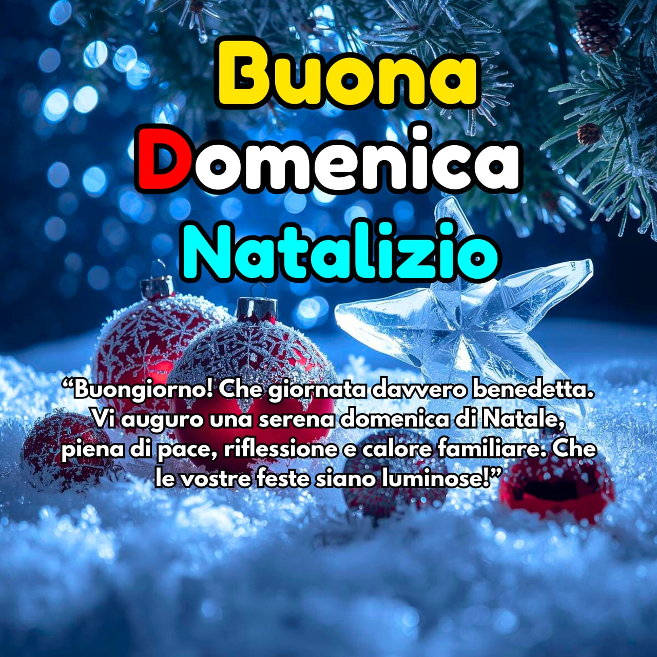 Buona Domenica Natalizia Immagini, GIF, Frasi Nuove Gratis 2025