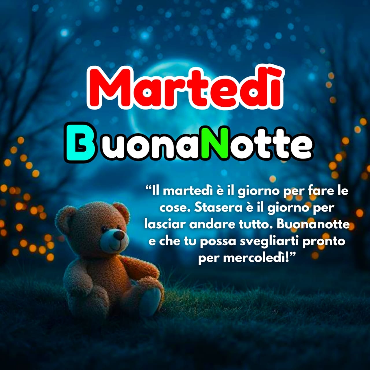 Buonanotte Buon Martedì Immagini, GIF, Frasi Nuove Gratis 2025