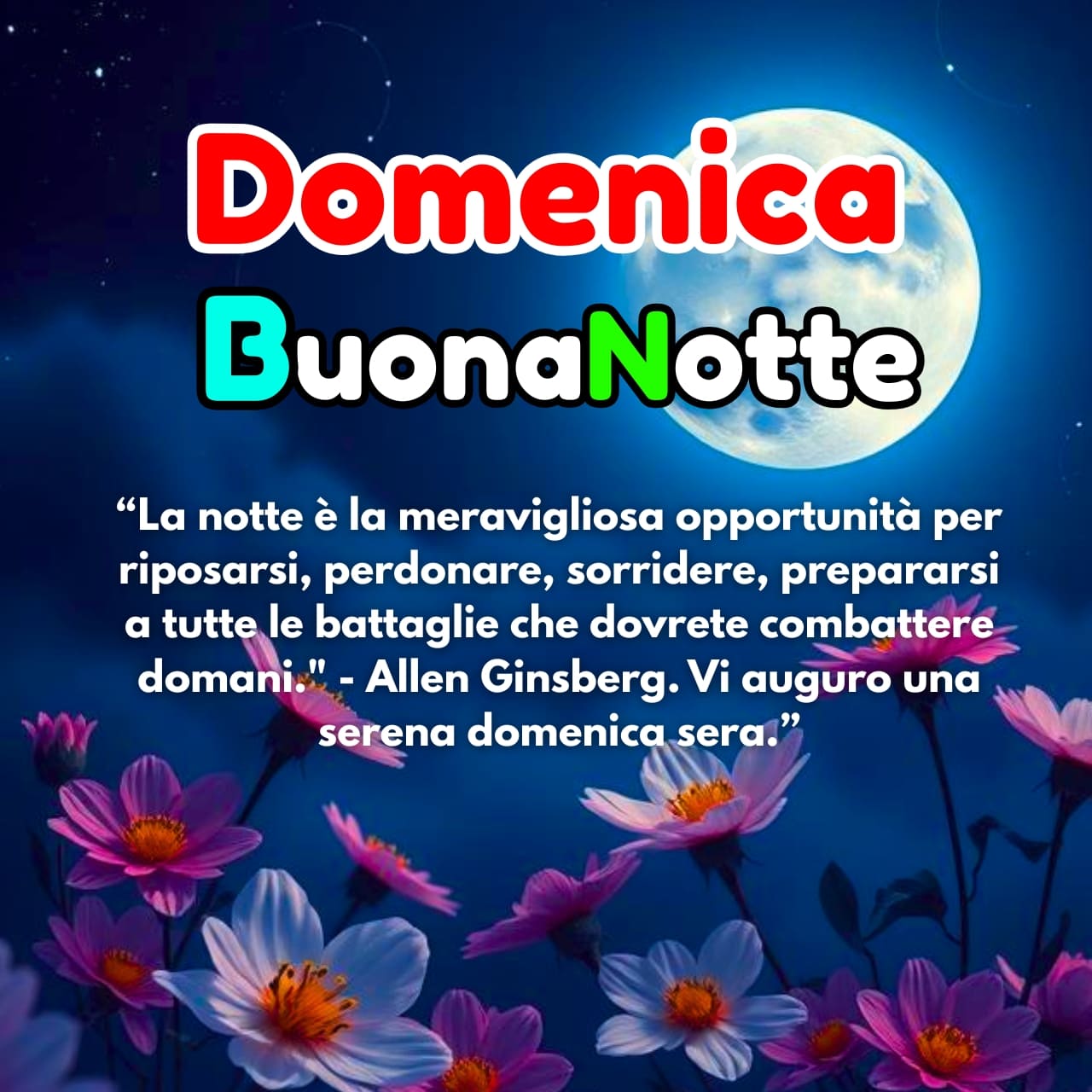 Buonanotte Buona Domenica Immagini, GIF, Frasi Nuove Gratis 2025