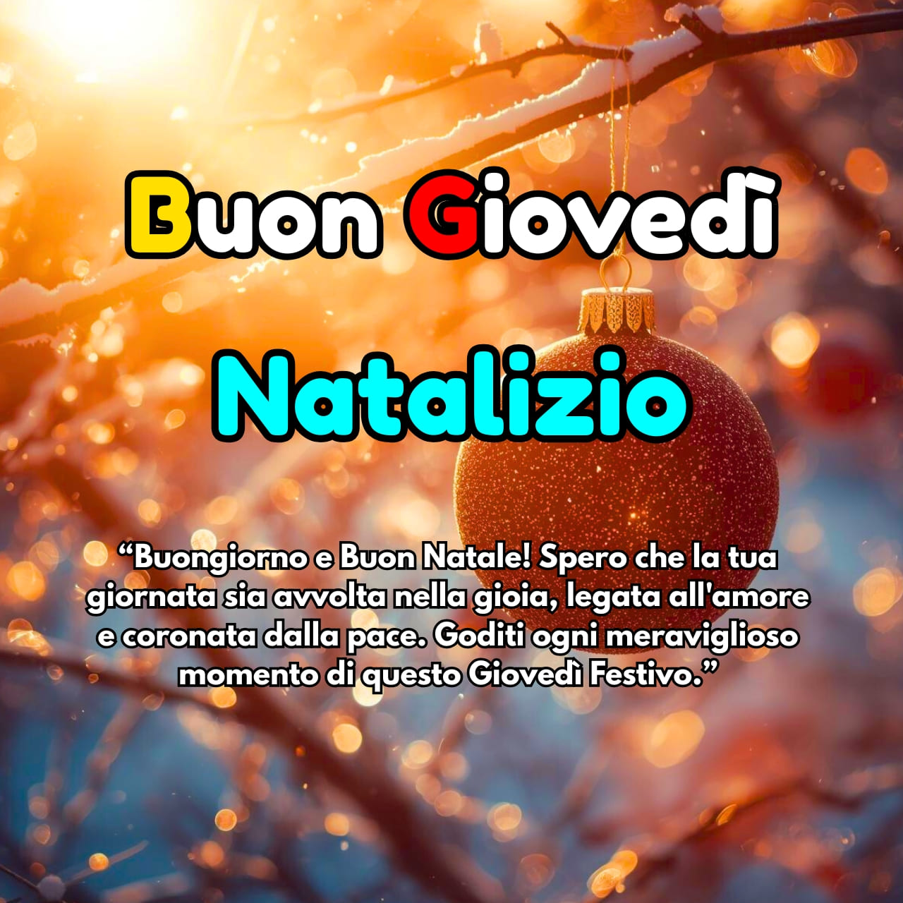 Buongiorno Buon Giovedì Natalizio Immagini, GIF, Frasi Nuove Gratis 2025
