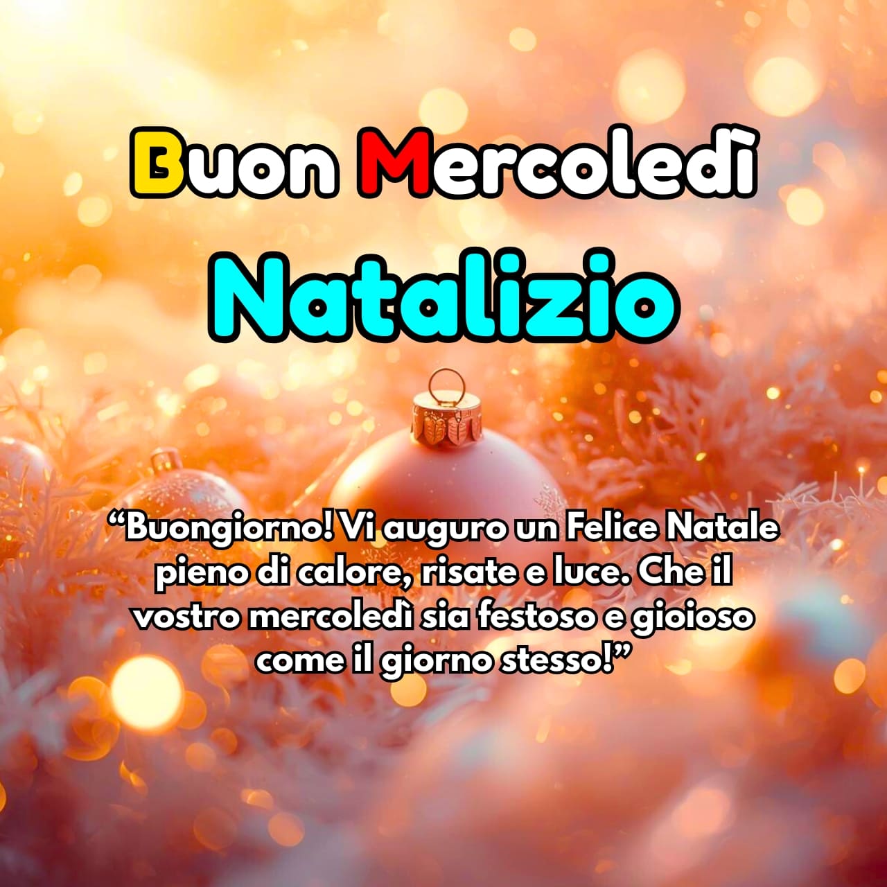 Buongiorno Buon Mercoledì Natalizio Immagini, GIF, Frasi Nuove Gratis 2025