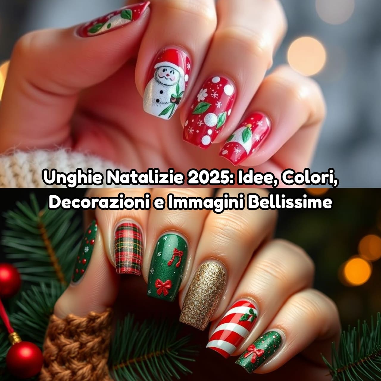 Unghie Natalizie 2025 Idee, Colori, Decorazioni e Immagini Bellissime