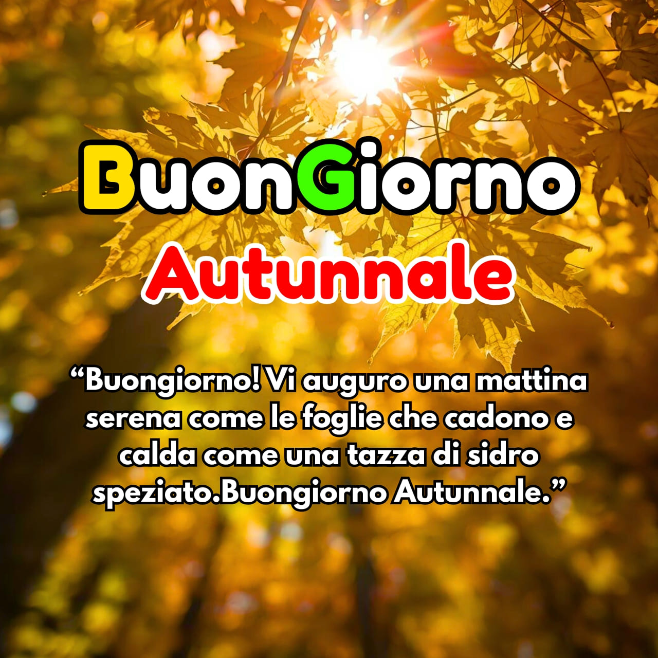 Buongiorno Autunnale Immagini, GIF, Frasi Nuove Gratis 2025