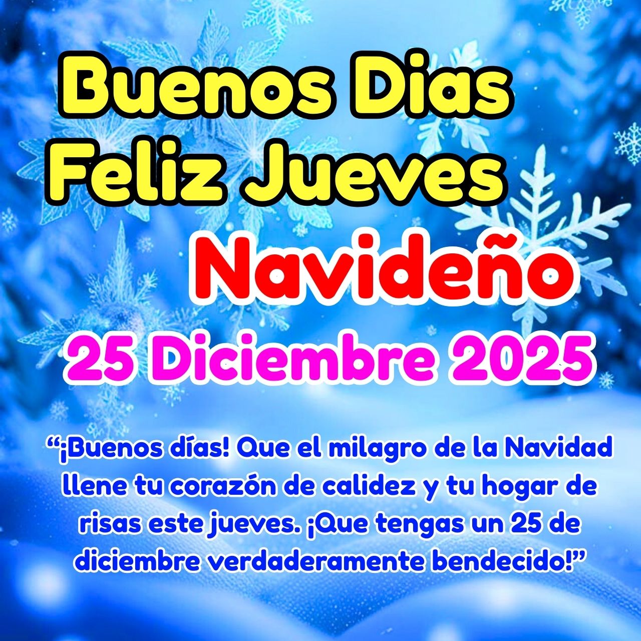 Buenos Dias Feliz Jueves Navideño 25 Diciembre 2025 GIF, Imagenes