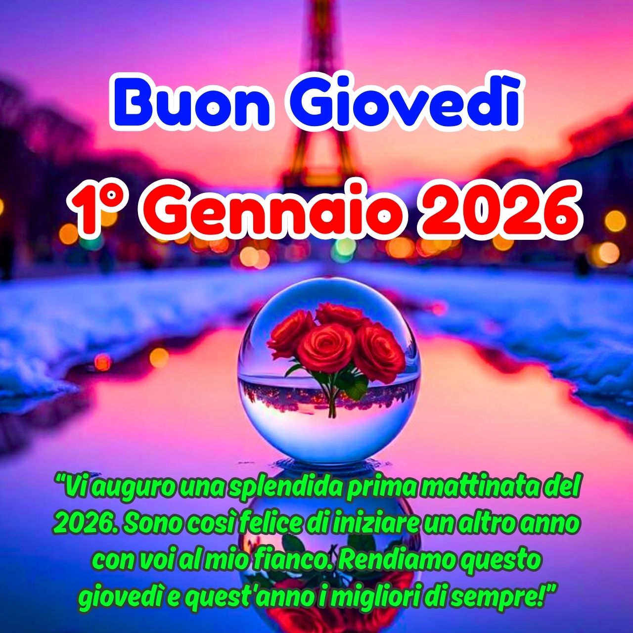 Buon Giovedì 1 Gennaio 2026 Immagini, GIF e Frasi Gratis