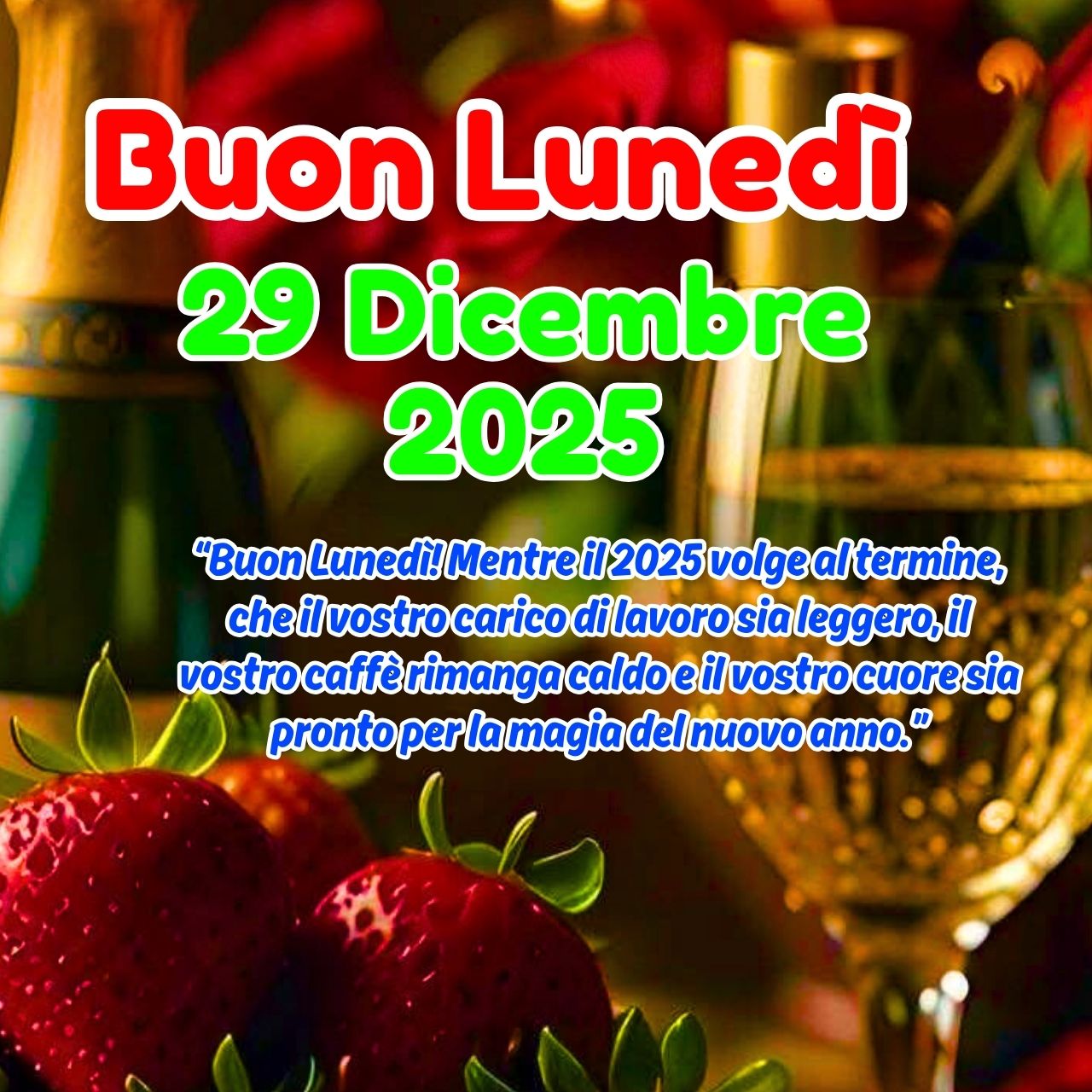 Buon Lunedì 29 Dicembre 2025 Immagini, GIF e Frasi Gratis