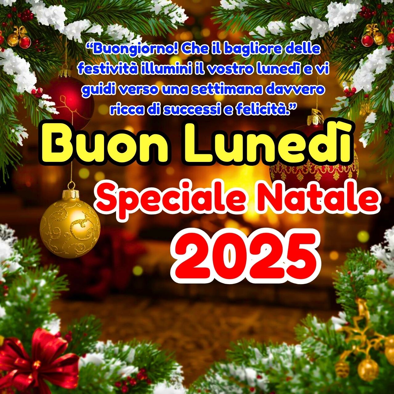 Buon Lunedì Speciale Natale 2025 Immagini, GIF, Frasi Nuove Gratis