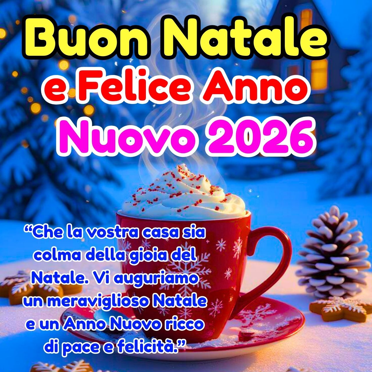 Buon Natale e Felice Anno Nuovo 2026 Immagini, GIF, Frasi Nuove Gratis