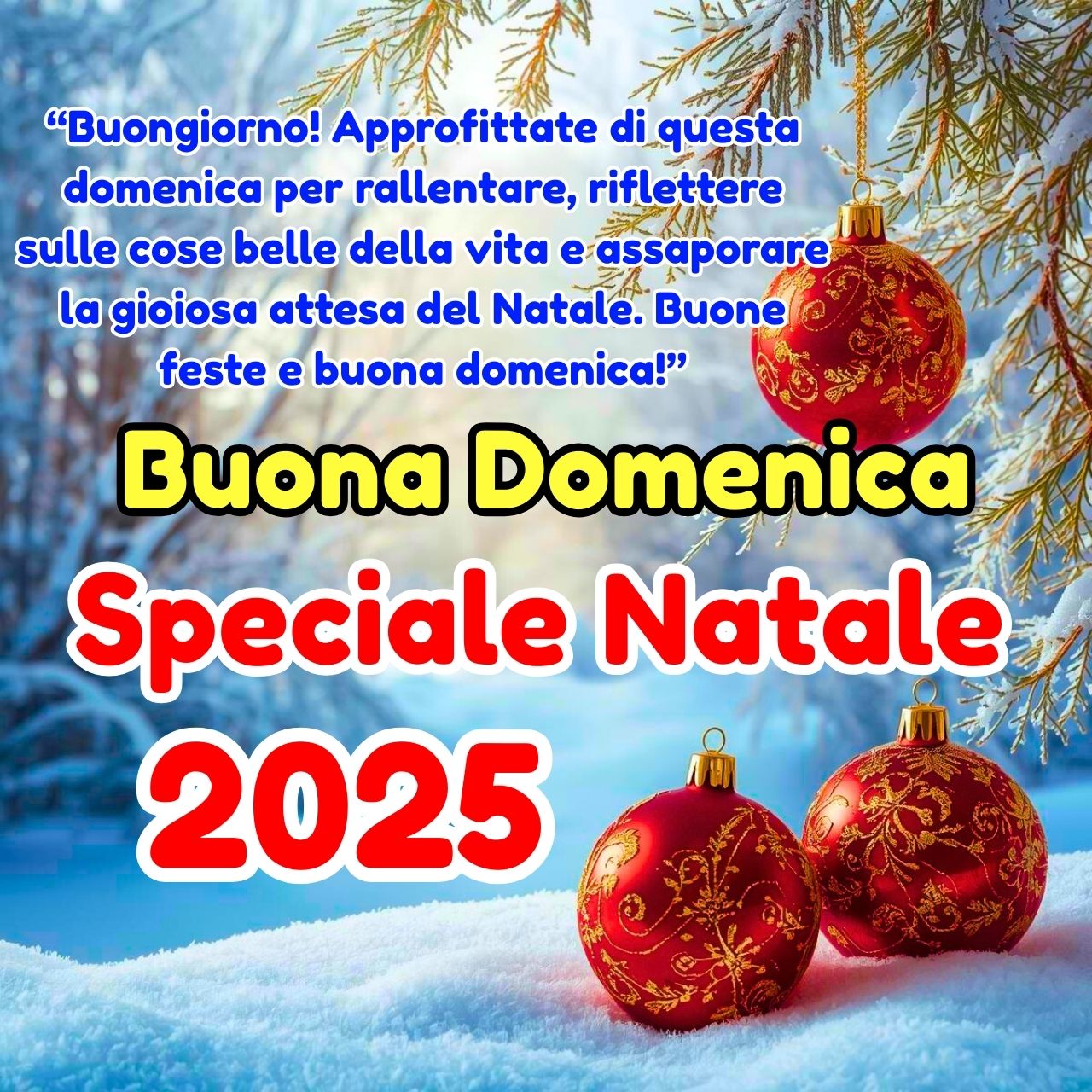 Buona Domenica Speciale Natale 2025 Immagini, GIF, Frasi Nuove Gratis