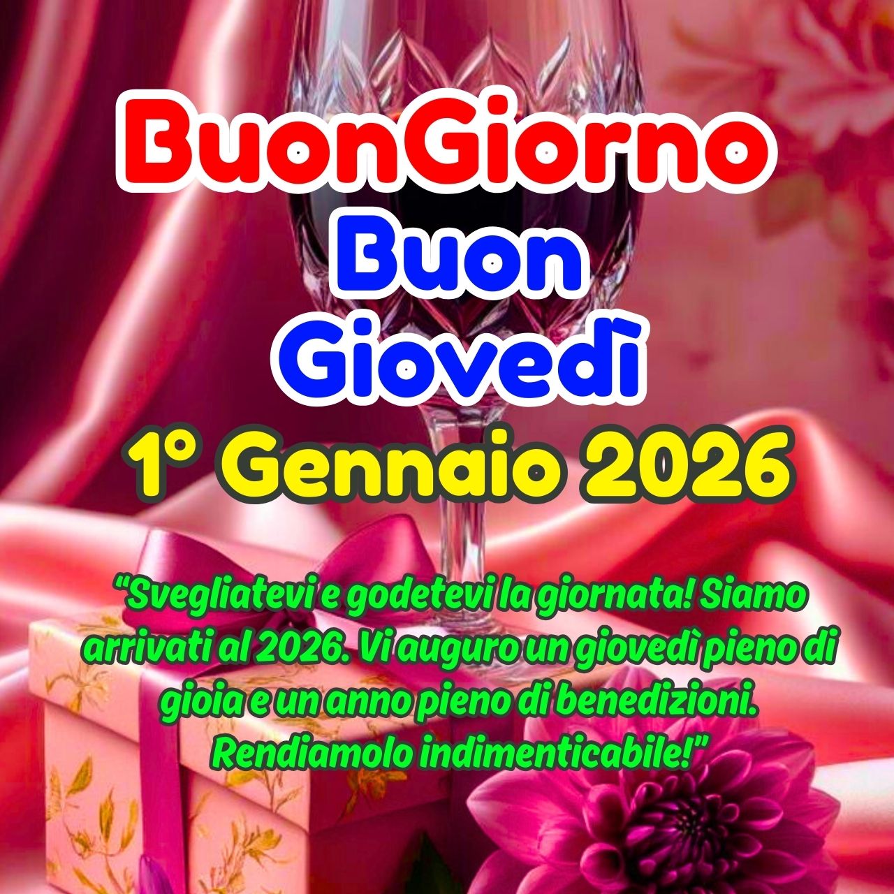 Buongiorno 1 Gennaio 2026 Immagini Felice Buon Anno GIF
