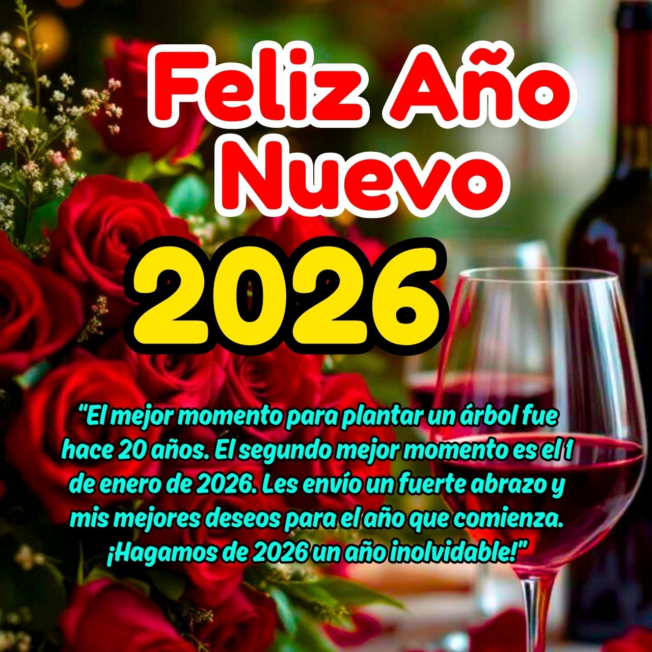Feliz Año Nuevo 2026 Imágenes y Mensajes y Frases Gratis