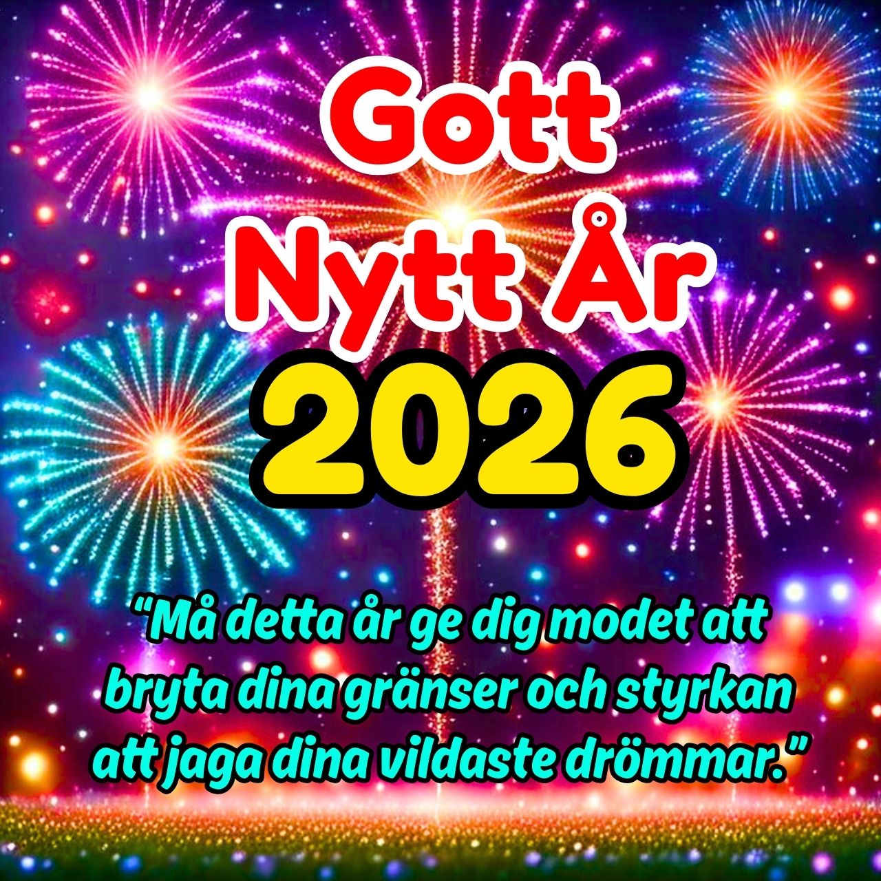 Gott Nytt År 2026 Bilder, Gif, Önskningar, Hälsningar Gratis