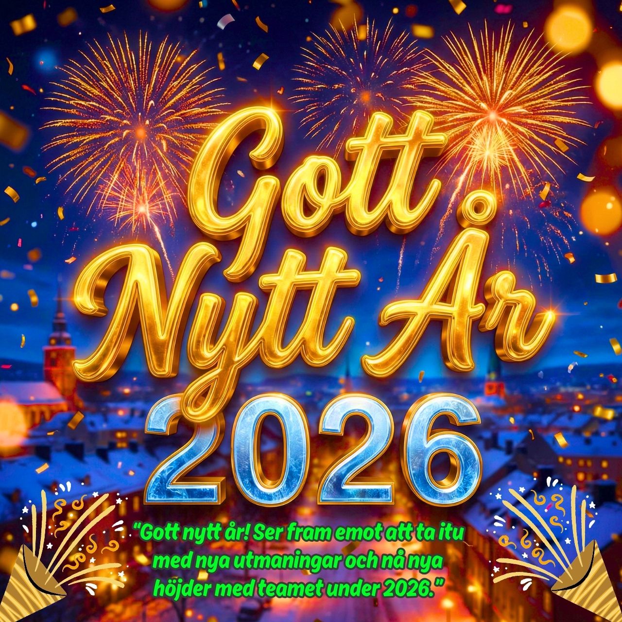 Gott Nytt År 2026 Bilder Gratis Gif, Önskningar, Hälsningar