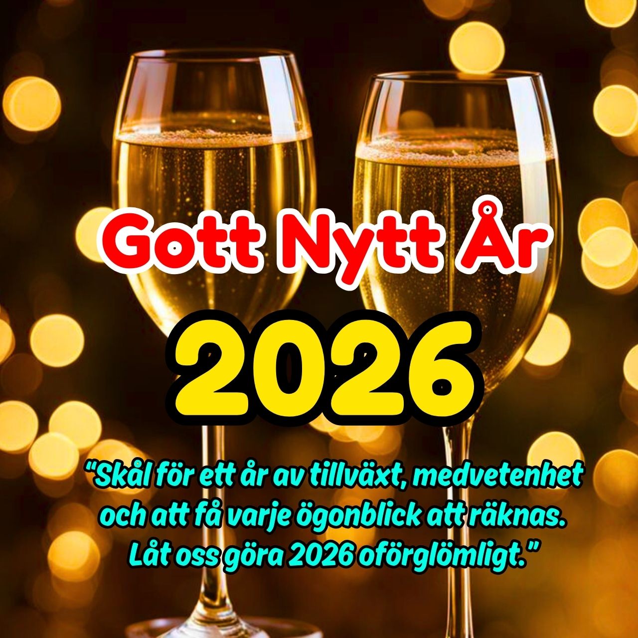 Gott Nytt År 2026 GIF Bilder Hälsning Gratis - God Morgon Januari Torsdag
