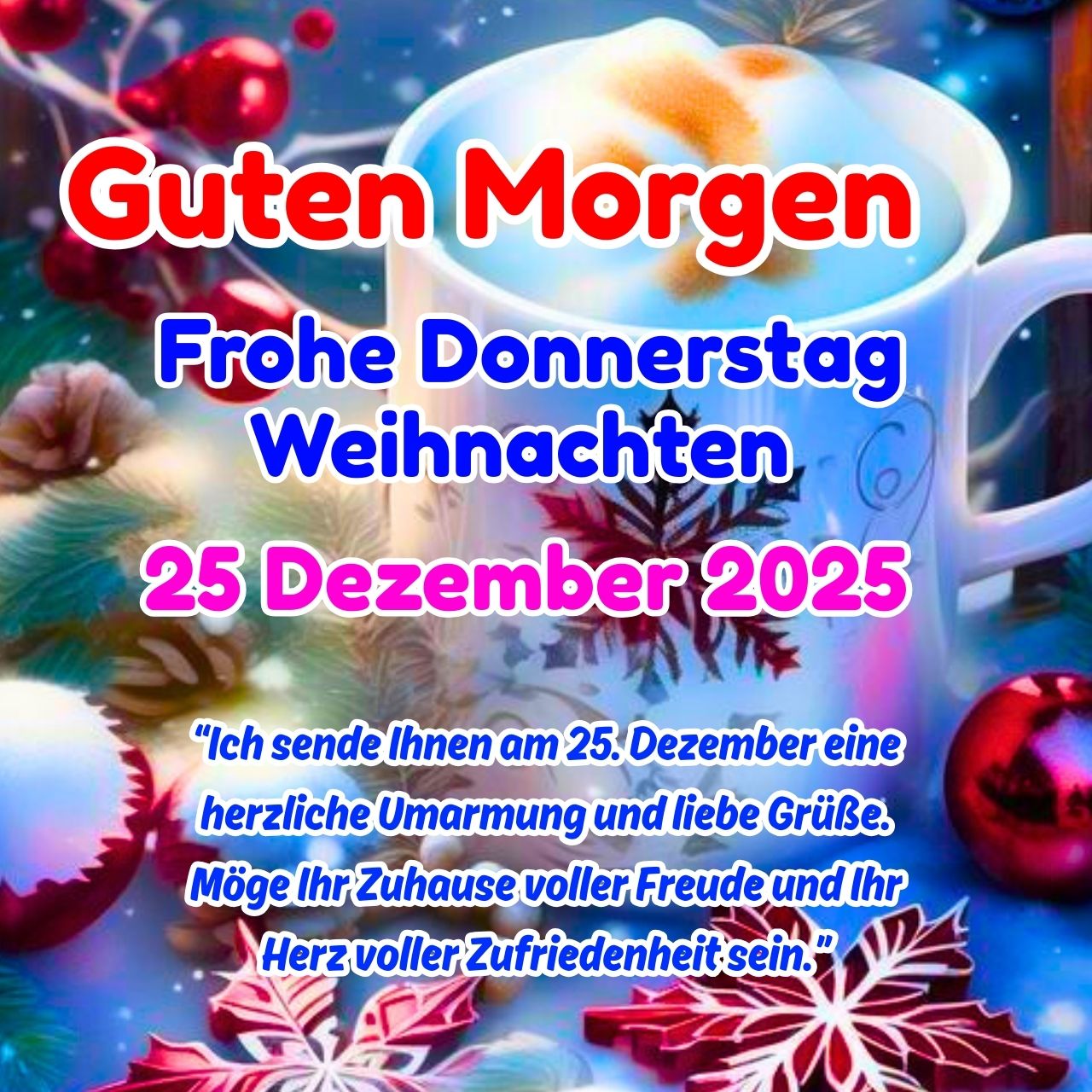 Guten Morgen Donnerstag Weihnachten 25 Dezember 2025 Bilder, GIF Kostenlos