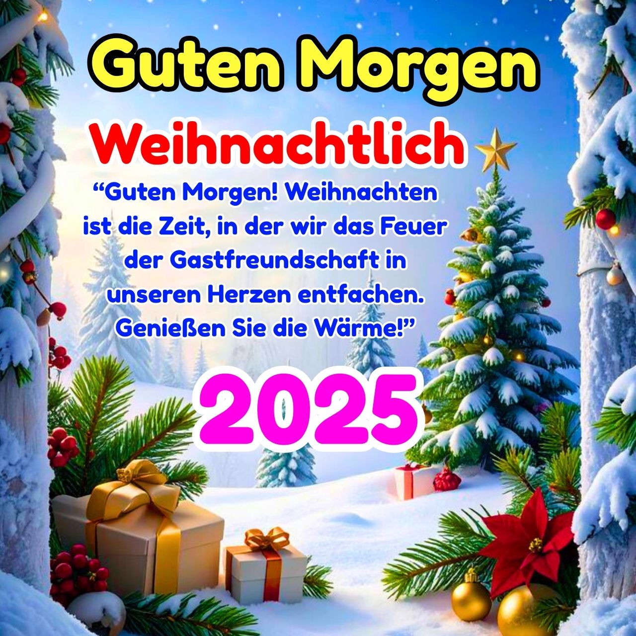 Guten Morgen Weihnachtlich Bilder, Grüße​, Wünsche, Zitate Neu Kostenlos 2025