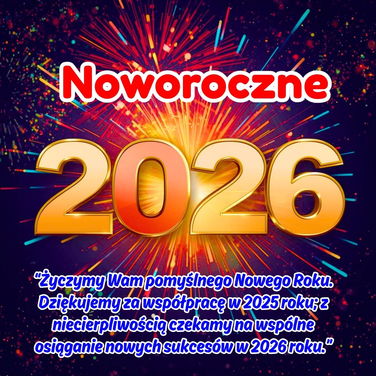 Kartki na noworoczne 2026 do WhatsAppa i Messengera
