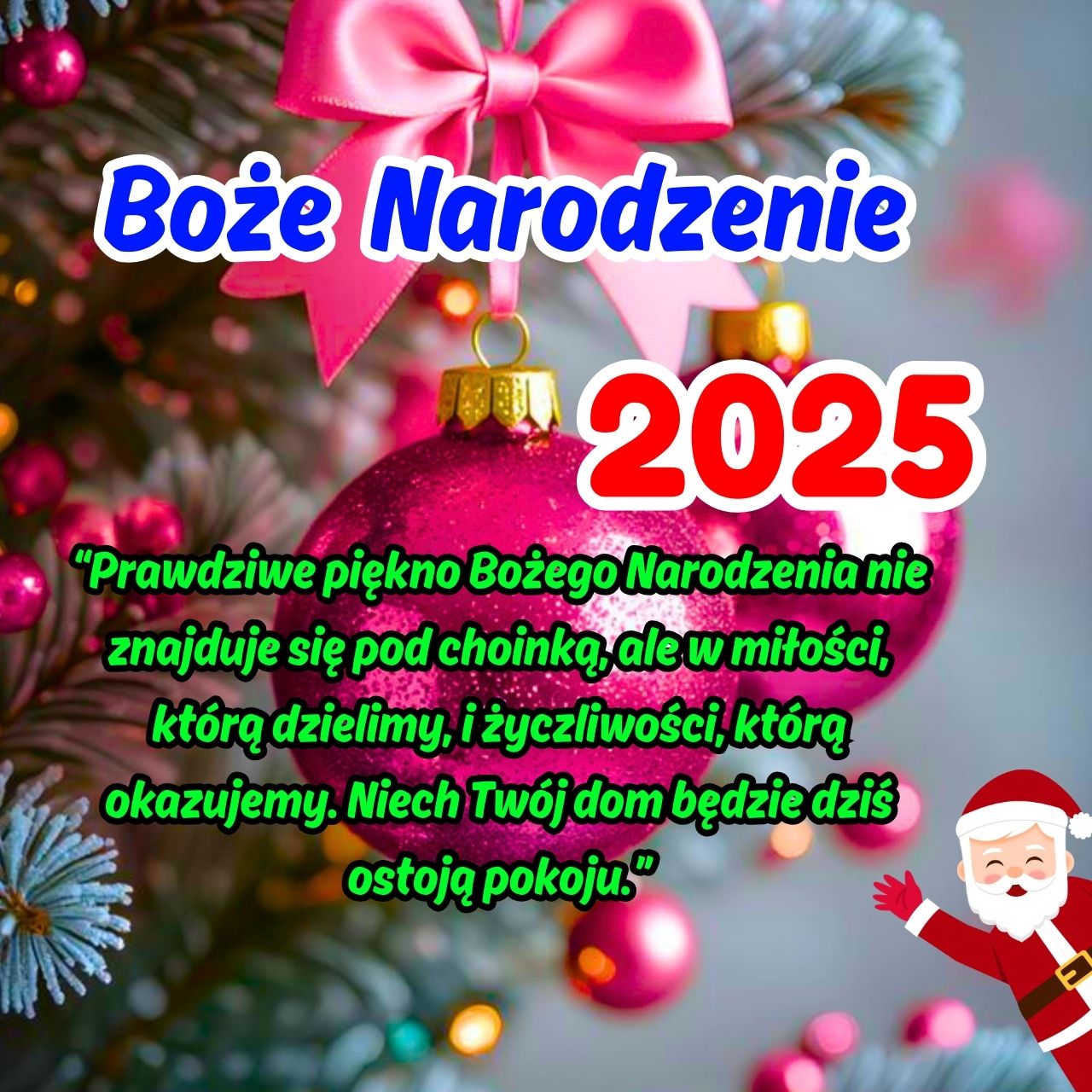 Kartki z Życzenia na Boże Narodzenie 2025 Piękne Obrazy