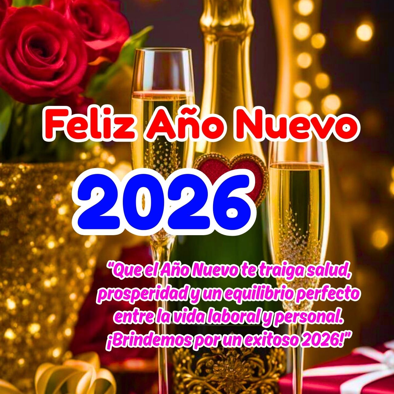 Mensaje de Año Nuevo 2026 Imágenes y Frases Bonitas para WhatsApp