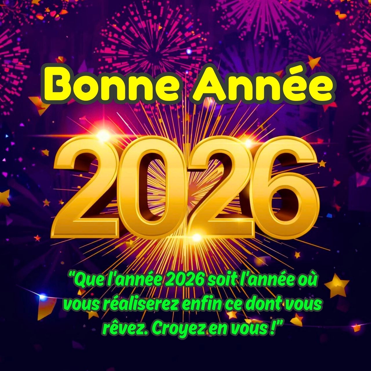 Message Bonne Année 2026 Images et GIF Téléchargement Gratuit