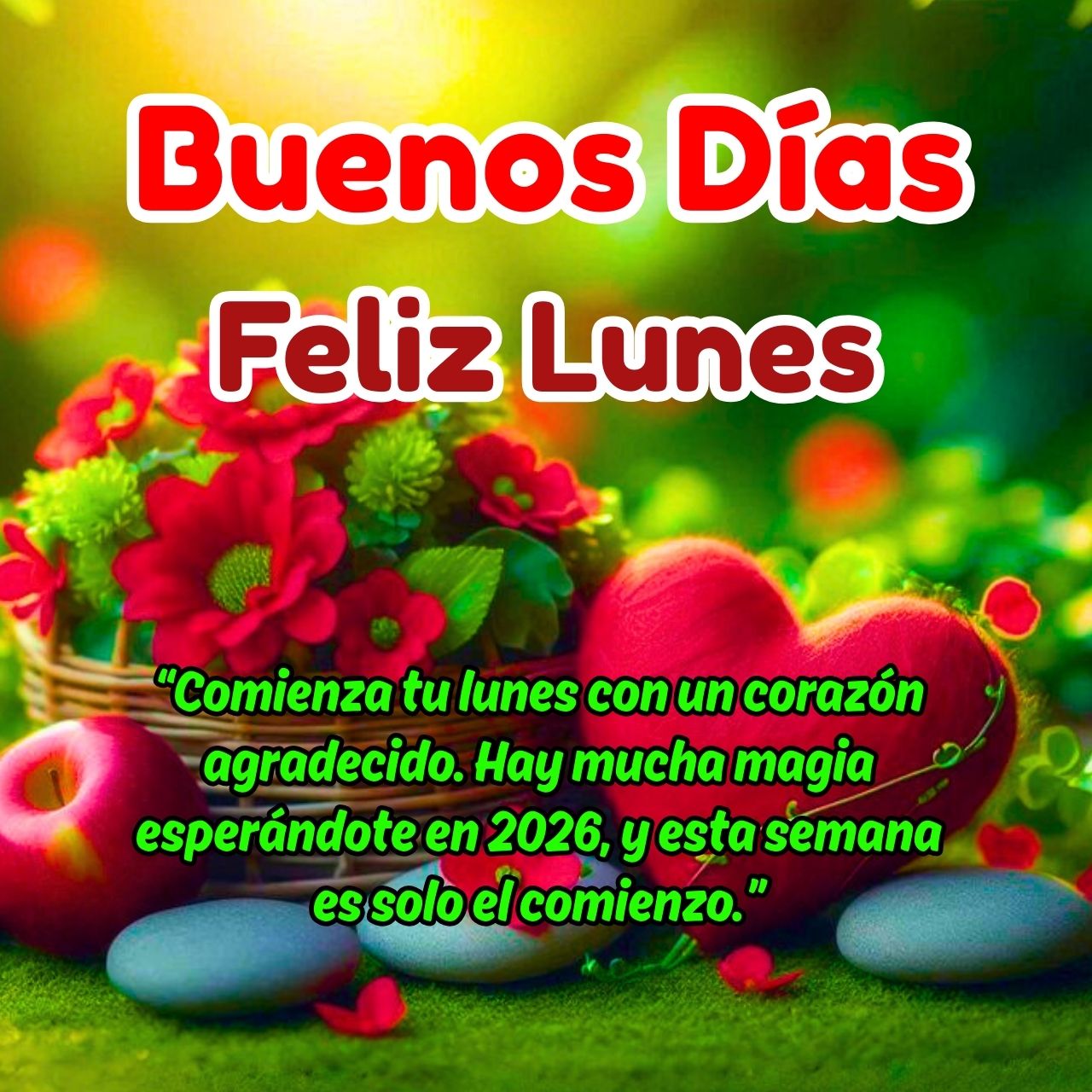 Buenos Dias Feliz Lunes 2026 Imágenes y Mensajes y Frases Gratis