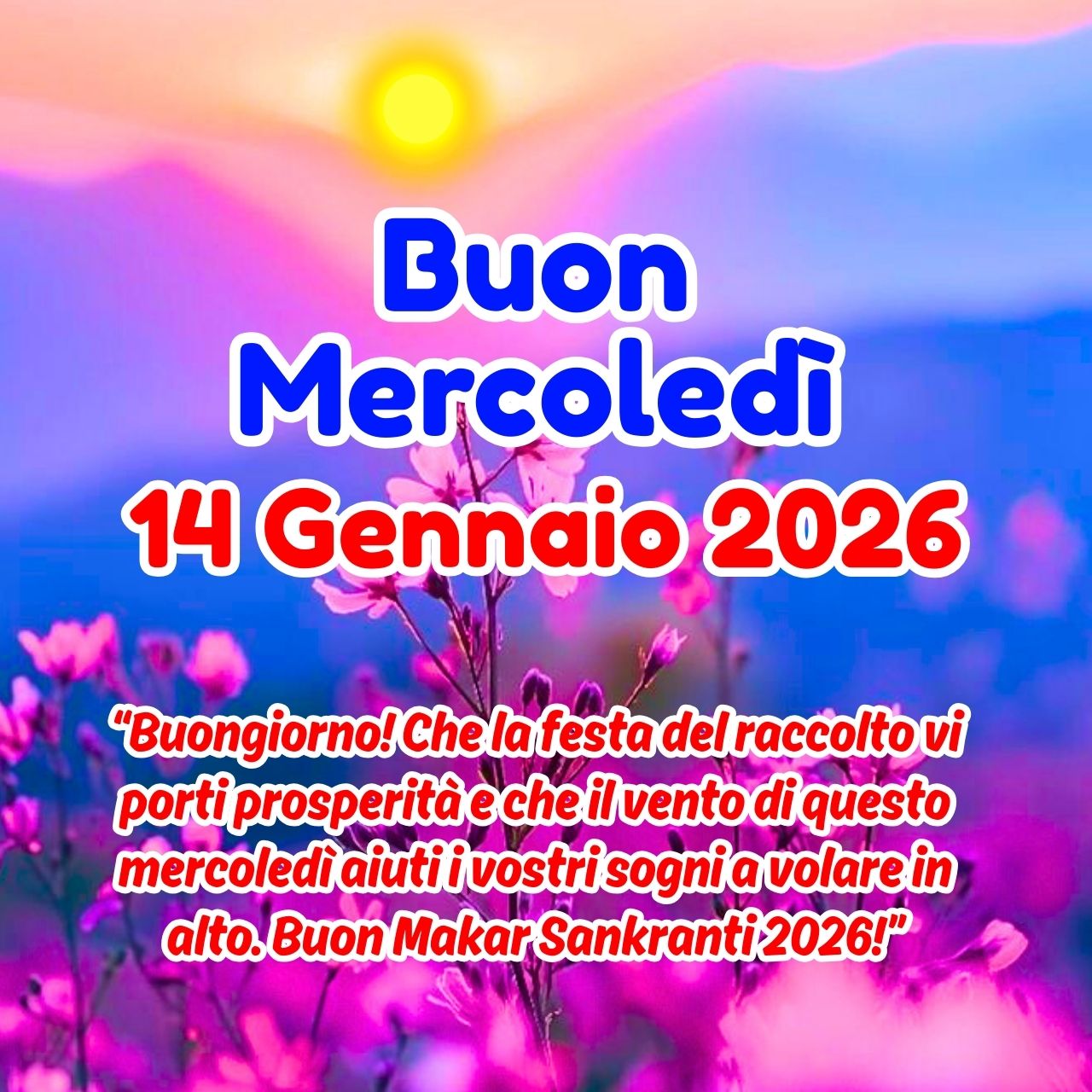 Buon Mercoledì 14 Gennaio 2026 Immagini, GIF, Frasi Gratis