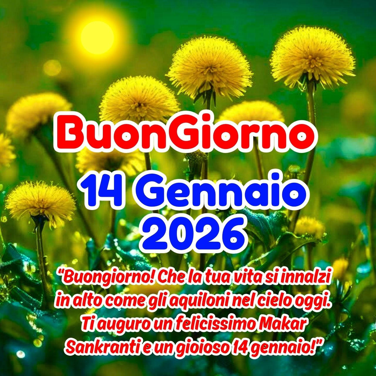 Buongiorno 14 Gennaio 2026 Buon Mercoledì Immagini e GIF