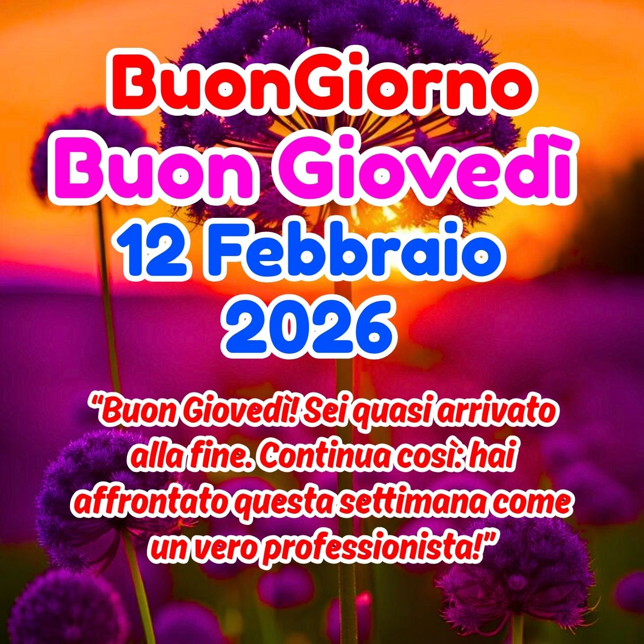 Buongiorno 12 Febbraio 2026 Buon Giovedì Immagini, GIF e Frasi