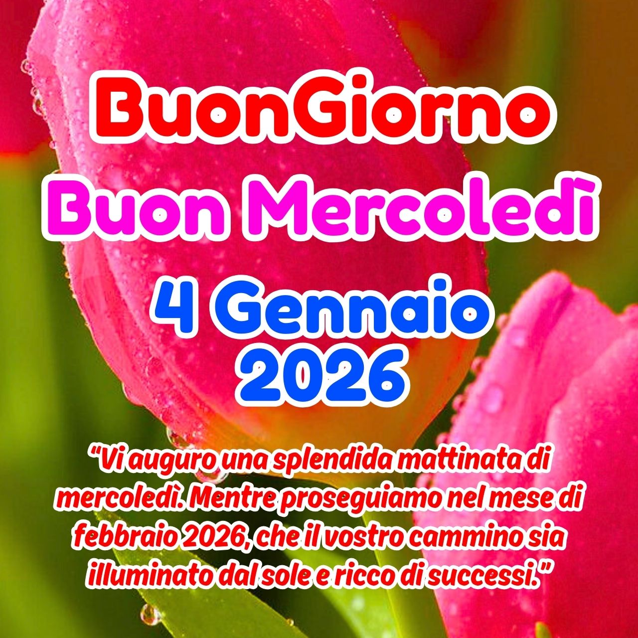 Buongiorno 4 Febbraio 2026 Buon Mercoledì Immagini e GIF