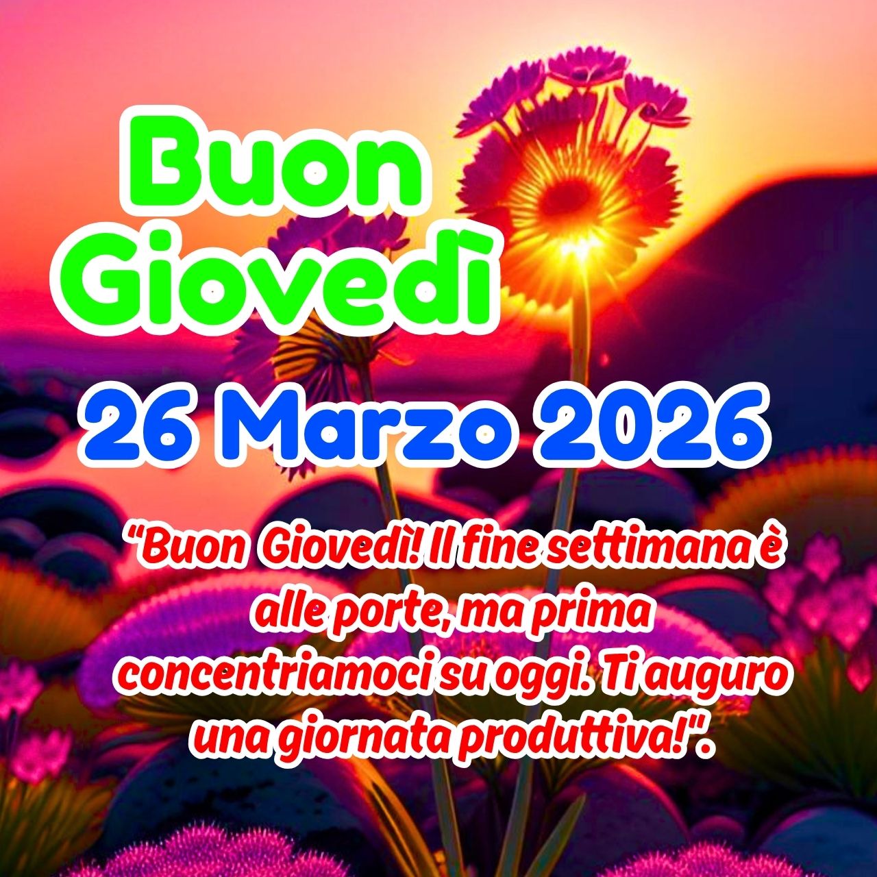 Buon Giovedì 26 Marzo 2026 Immagini, GIF e Frasi Gratis