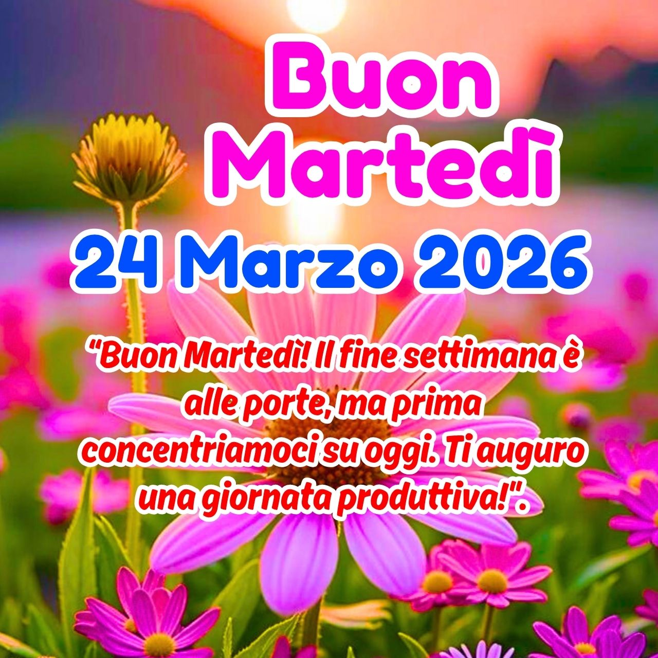 Buon Martedì 24 Marzo 2026 Immagini, GIF e Frasi
