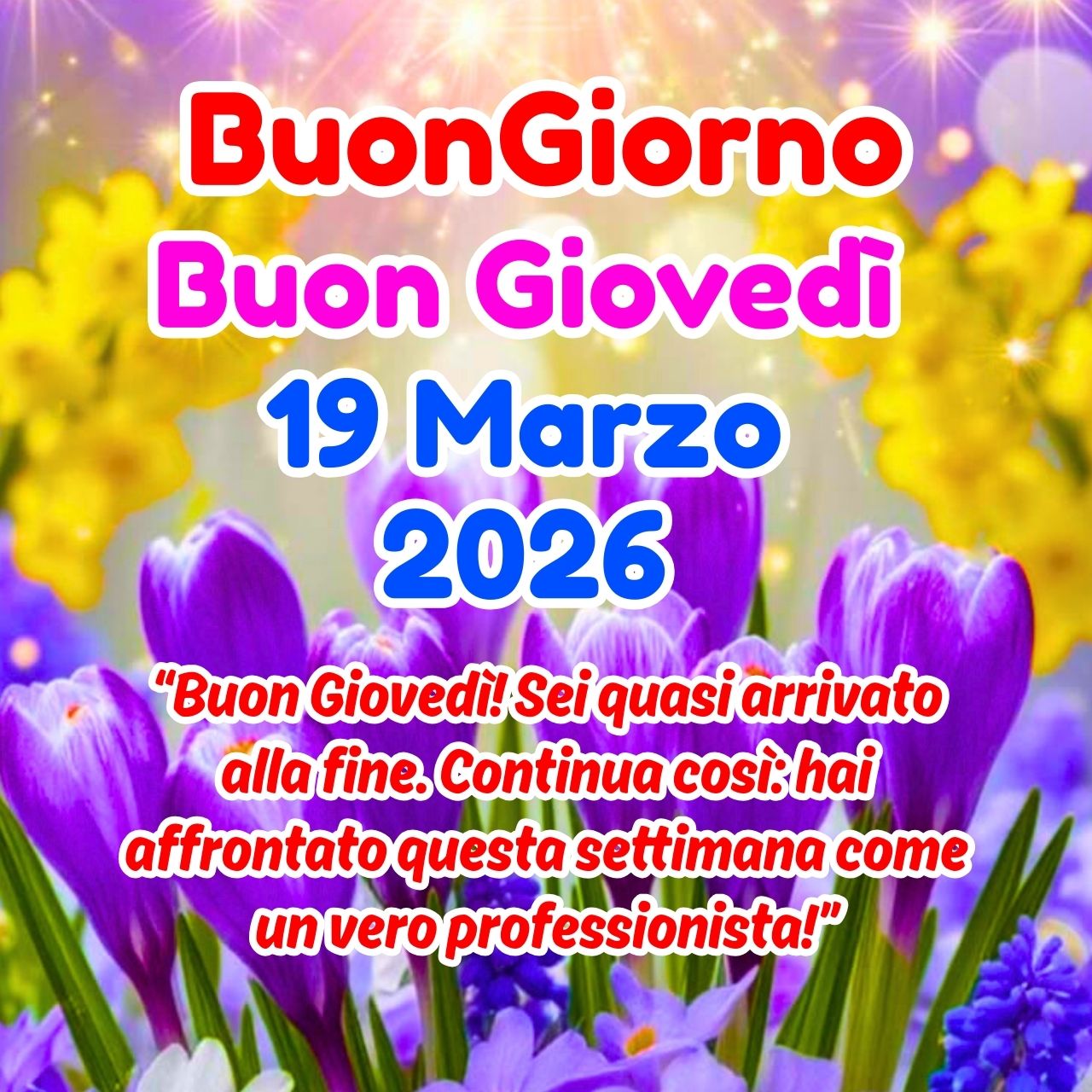 Buongiorno 19 Marzo 2026 Buon Giovedì Immagini, GIF e Frasi